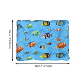 ChillPaw™ Self-Cooling Gel Pet Mat with tropical fish print — cooling mat for dogs and cats