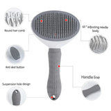 Non-slip ergonomic handle on the ChillPaw slicker brush