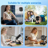 Portable Oscillating Standing Fan,9 Inch Foldable Pedestal Fan,10000Mah Rechargeable Battery USB Powered Floor Fan,4 Speeds,Height Adjustable,Quiet,With Remote Control,Led,Storage Bags,Camping Bedroom